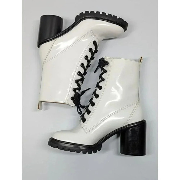 Marc Jacobs Women's Ryder White Leather High-Heel Booties Size 38 EU (MSRP $495) - Picture 8 of 12